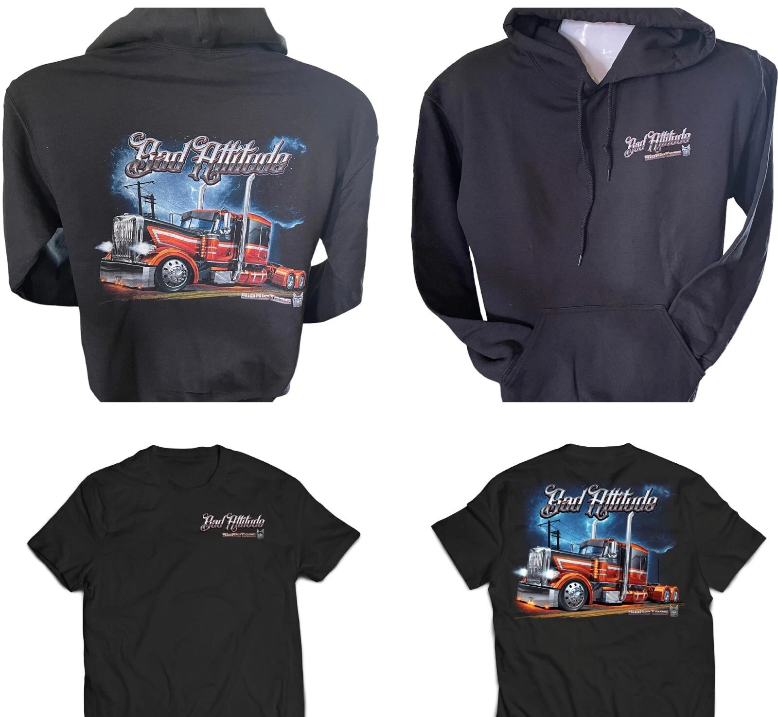BRT 'Bad Attitude' Graphic T-Shirt & Hoodie for Big Rig Trucks