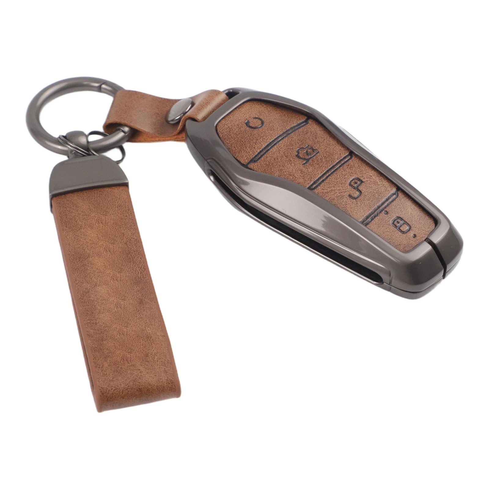 Zinc Alloy Leather Key Cover for BYD Tang (2018–2023)