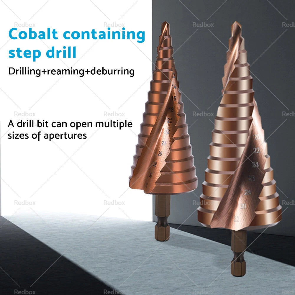 Cobalt Step Drill Bit Hole Cutter 4-12/20/32mm for Stainless Steel