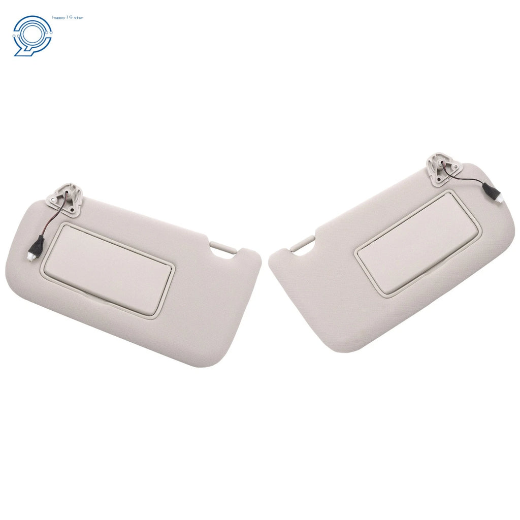 Set of 2 Sun Visors for Nissan Sentra (2013–2019) W/ Vanity Mirror Gray
