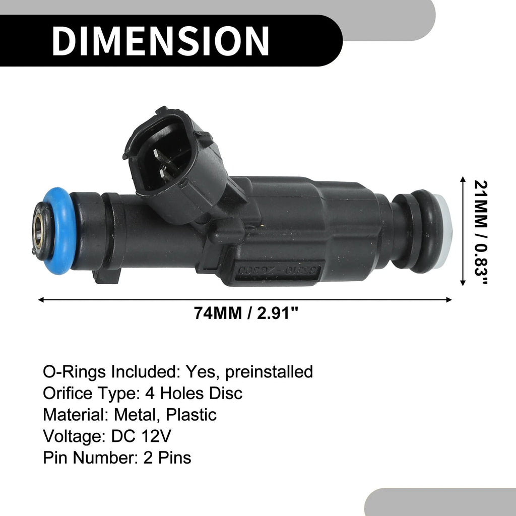 Fuel Injector No. 353102G300 for Kia Optima (2009–2010) 2.4L Black