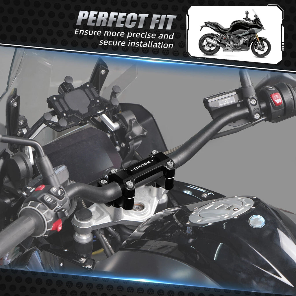 CNC 45mm Handlebar Adapter Risers Clamp for BMW R1250GS Adventure (2019–2024)