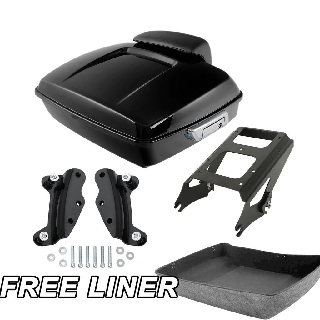 Chopped Trunk Backrest Mount Rack Docking Kit for Harley Street Glide (2009–2013)