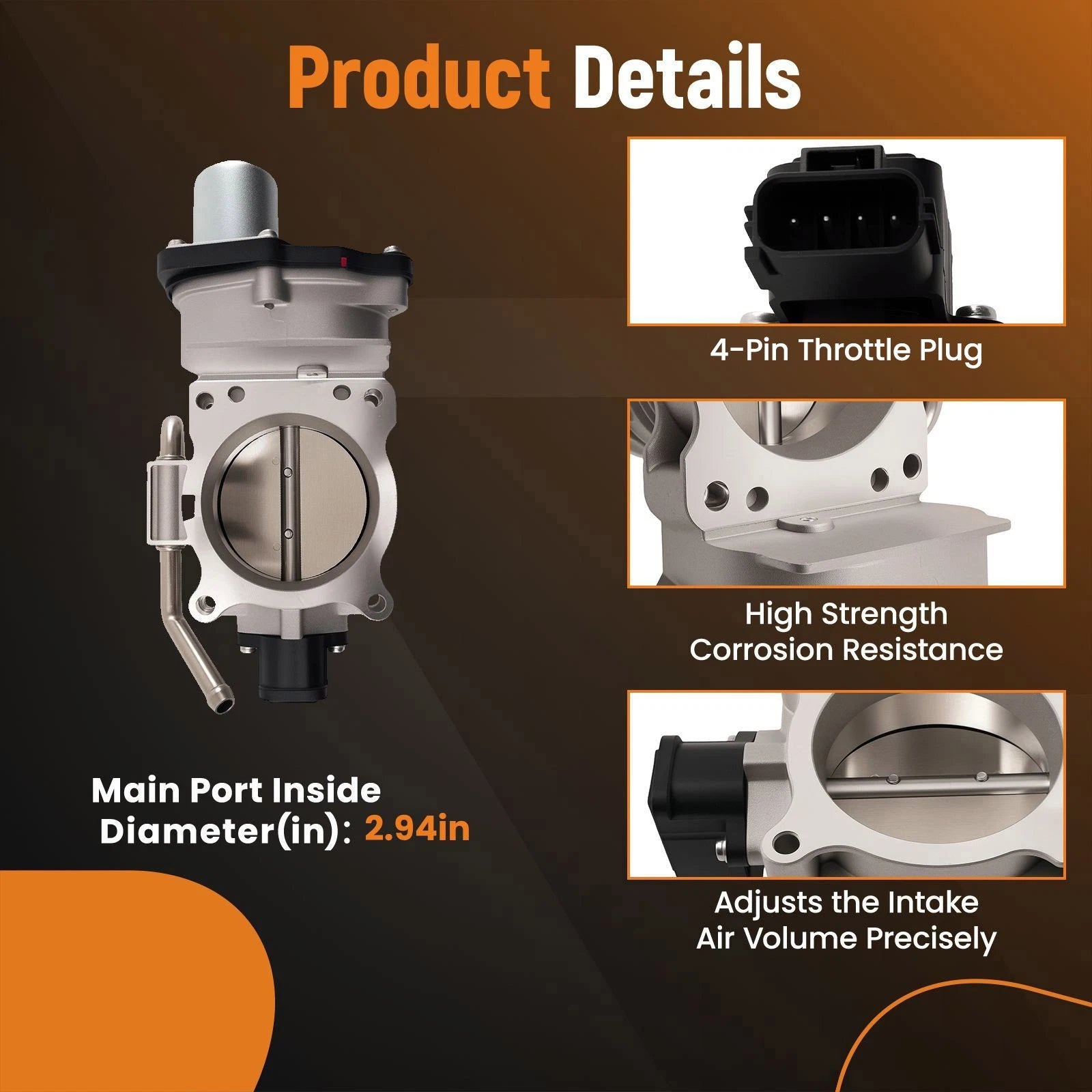 Throttle Body for Ford Thunderbird Lincoln LS 3.9L (2003–2006) 3W4Z9E926BA