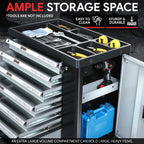 7 Drawer Portable Tool Cabinet with Locking System for Universal Use