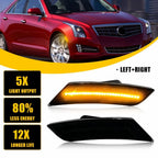 2X Amber LED Smoke Lens Side Marker Signal Light for Cadillac XT5 (2017–2024)