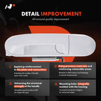 2X Rear White Exterior Door Handle for Ford Explorer Sport Trac (2007–2010)