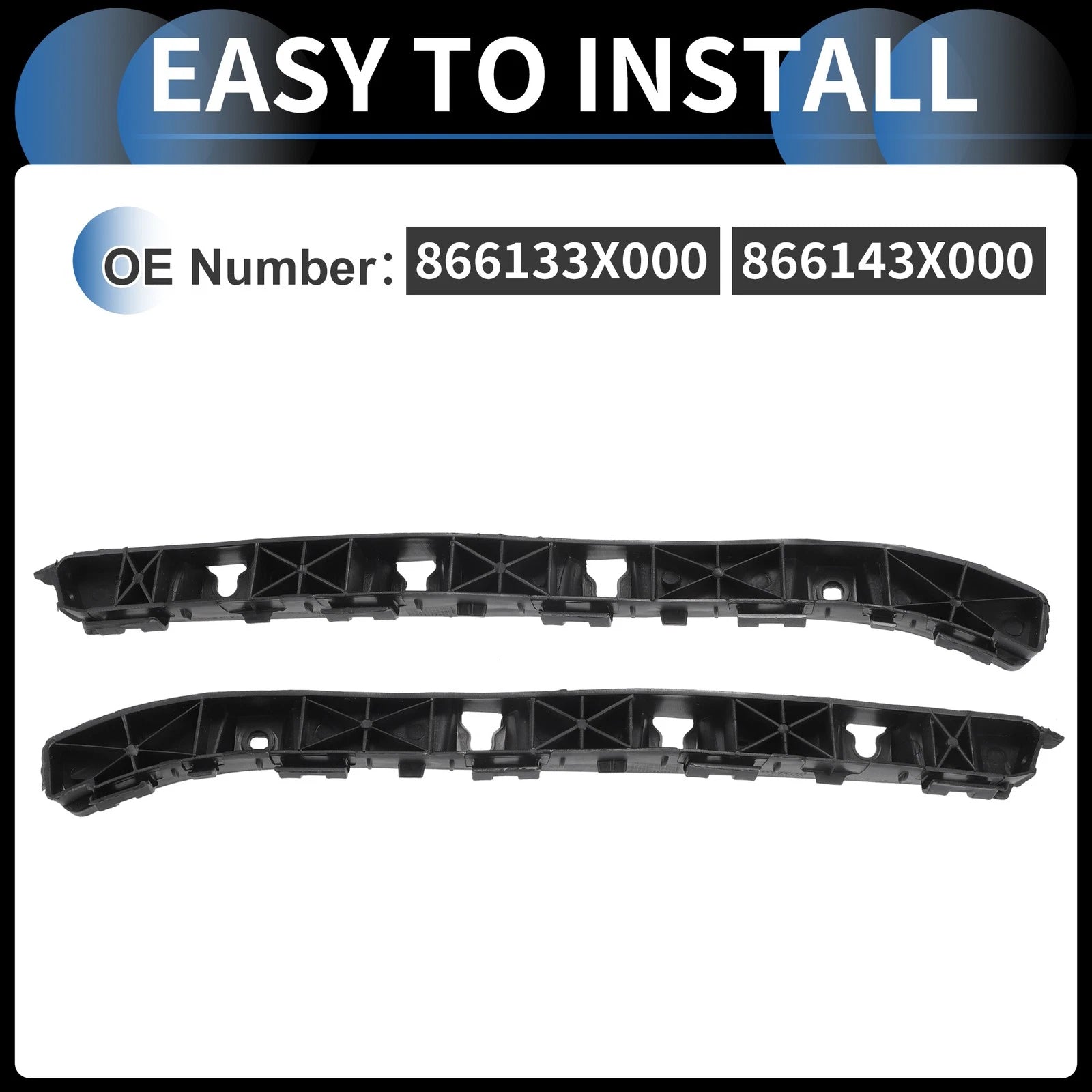 1 Pair Rear Bumper Retainer Bracket No.866133X000 for Hyundai Elantra (2011–2016)
