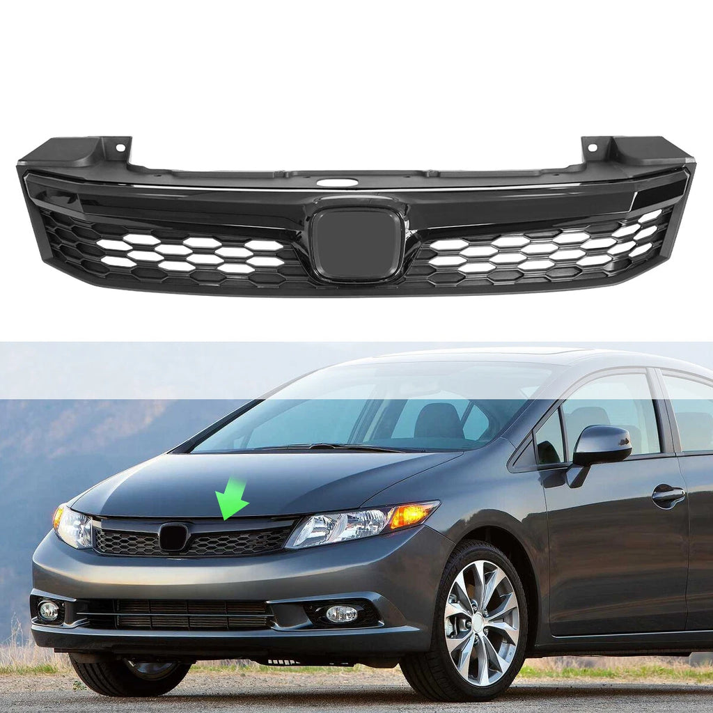 Front Bumper Grille for Honda Civic 4 Door Sedan (2012)