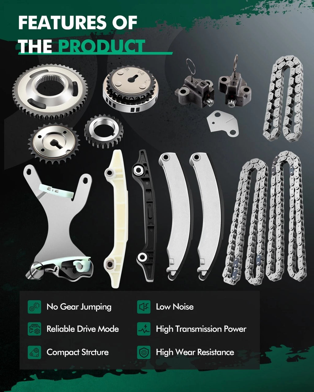 Timing Chain Kit for Jeep Liberty Dodge Ram 1500 3.7L (2004–2013)