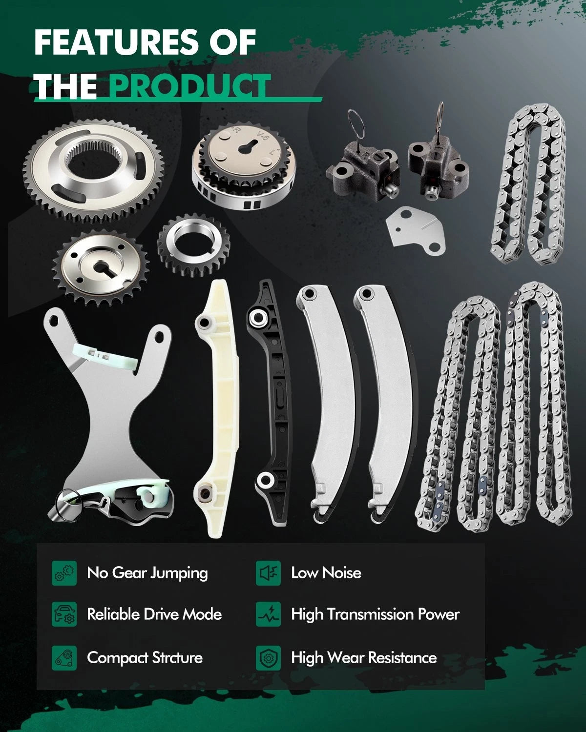 Timing Chain Kit for Jeep Liberty Dodge Ram 1500 3.7L (2004–2013)