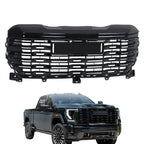Glossy Black Front Upper Center Mesh Grille for GMC Sierra 1500 Denali (2022–2024)