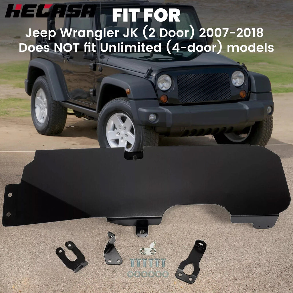 Gas Tank Skid Plate for Jeep Wrangler JK 2007–2018 4WD 2-Door Black 794