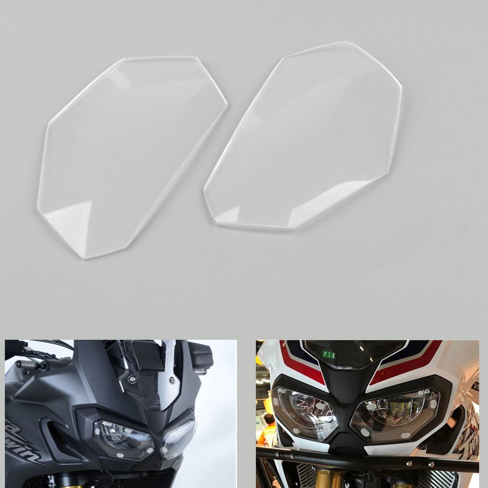 Front Headlight Lens Covers Guard for Honda CRF1000L Africa Twin (2016–2017)
