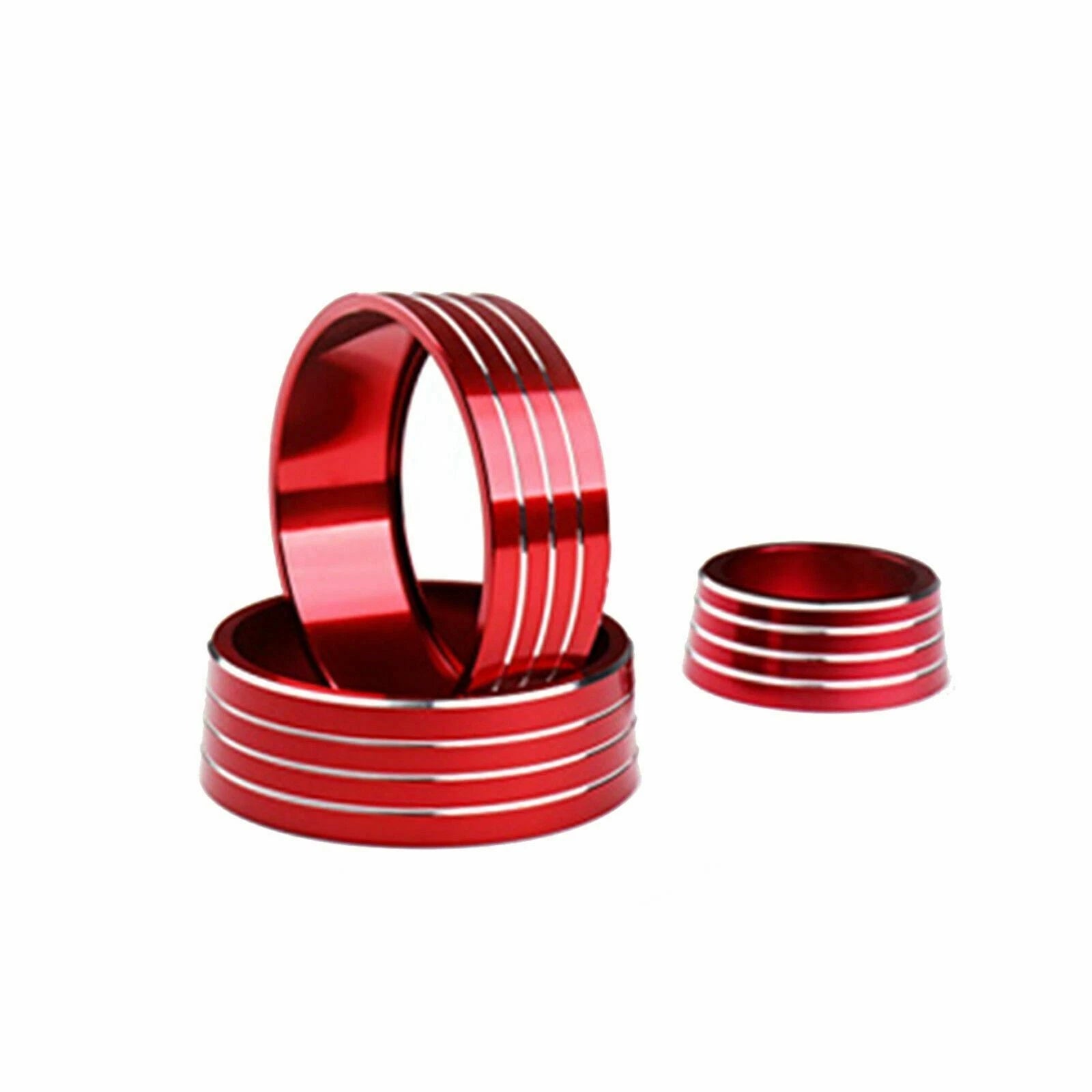 Alloy Interior Climate Controller Knob Cover Rings for Honda Jazz (2015-2020)