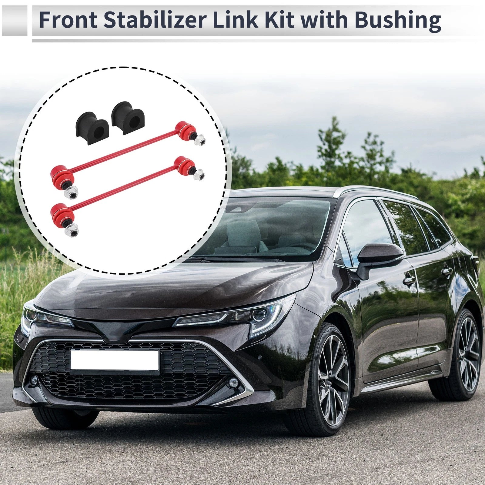 Front Stabilizer Bar Links Set of 2 with Bushings for Toyota Camry (2007–2015) No.K750123