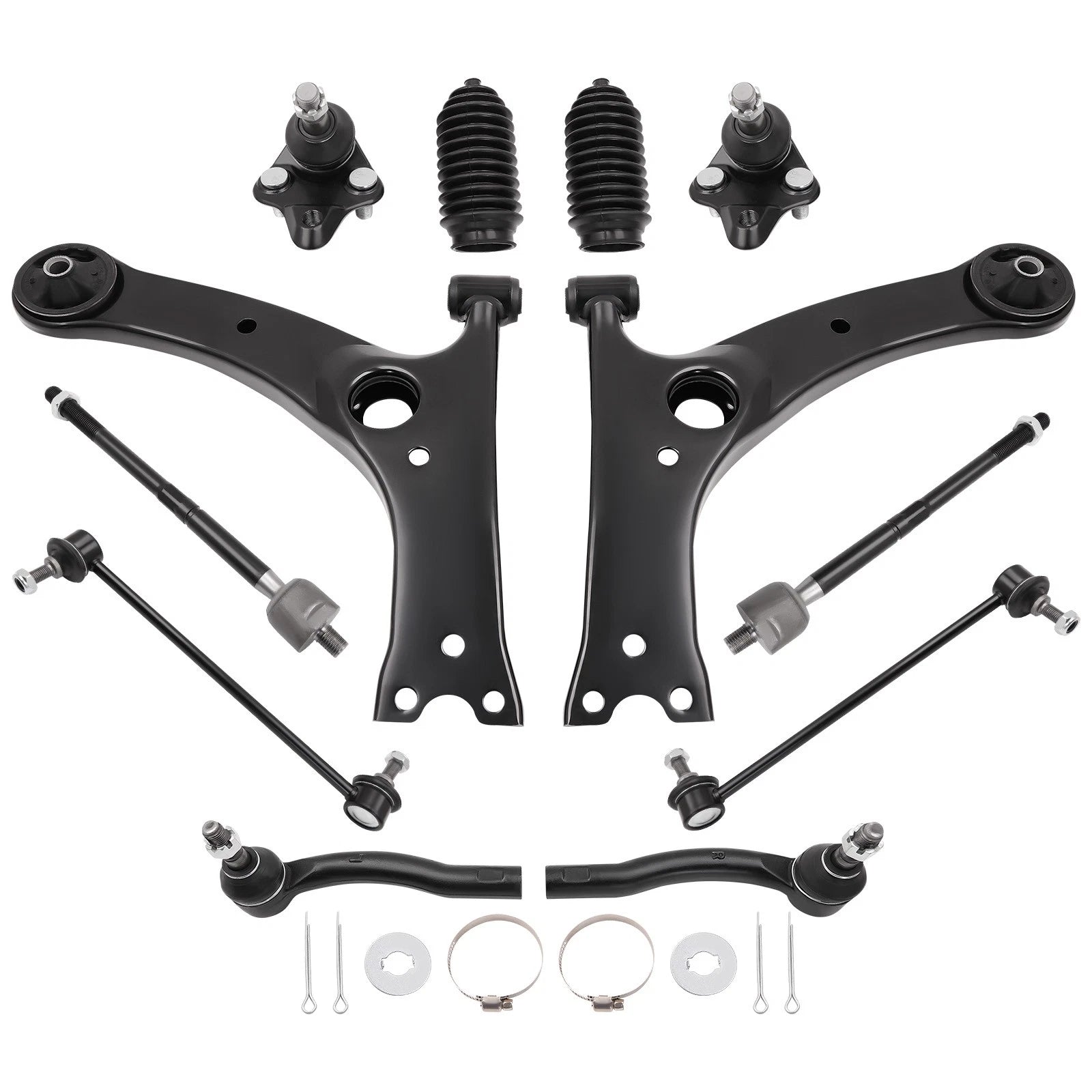 16pc Suspension Kit for Toyota Corolla (2003–2008) Front Rear Struts Control Arms