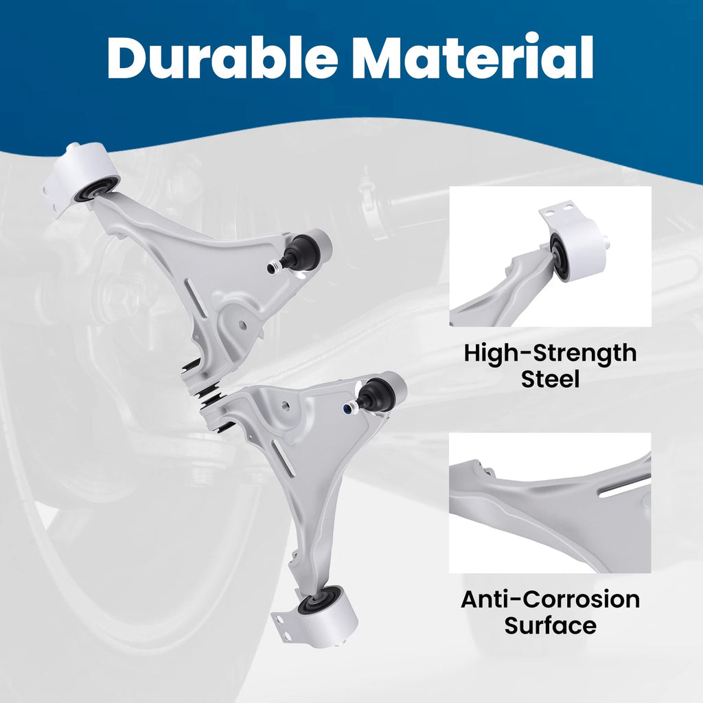 8pc Front Lower Control Arms Tie Rods for Cadillac DTS Buick Lucerne (2006–2011)