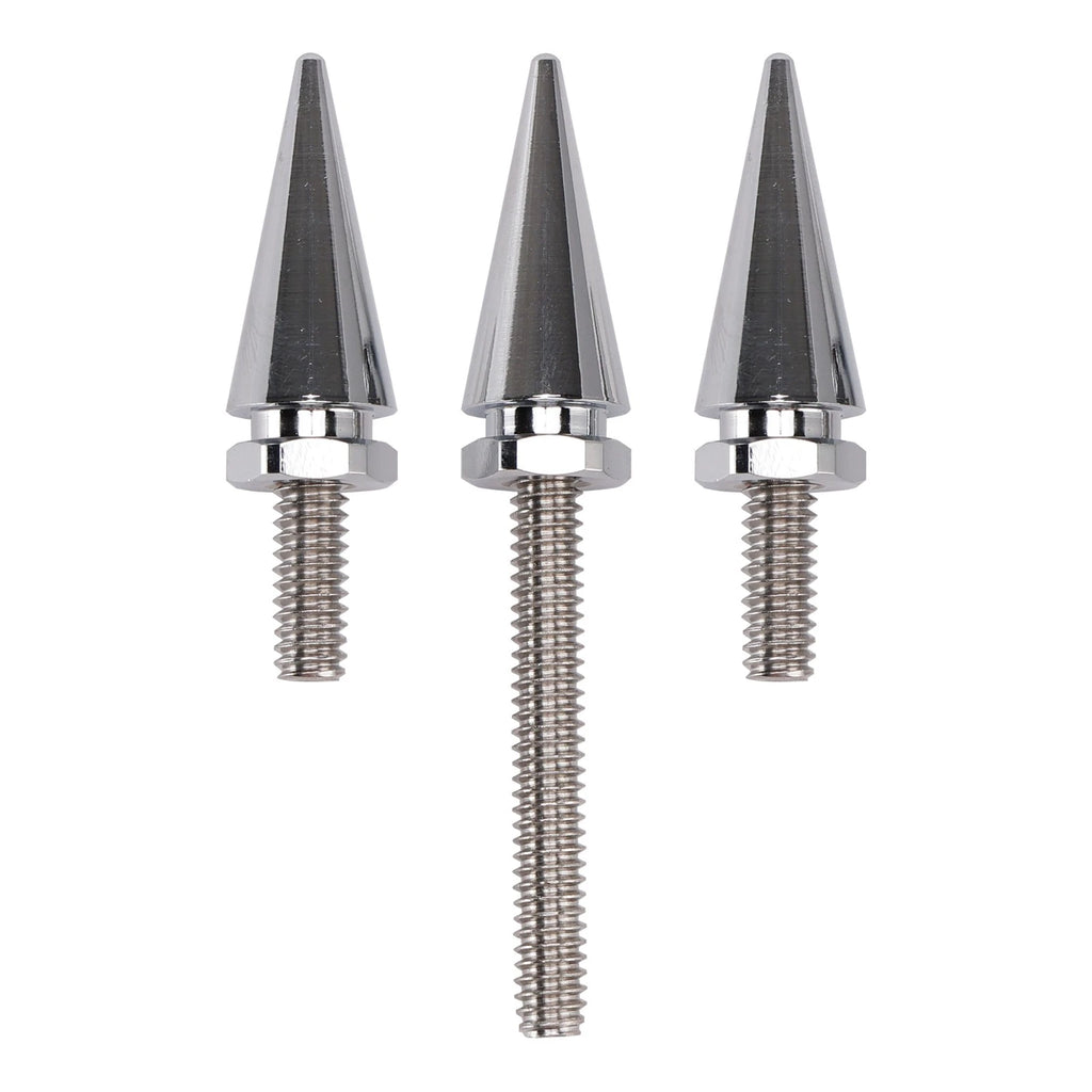 3 Spiked Windshield Bolts Silver for Electra Glide Tri Glide Street Glide (2014–2025)