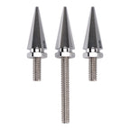 3 Spiked Windshield Bolts Silver for Electra Glide Tri Glide Street Glide (2014–2025)