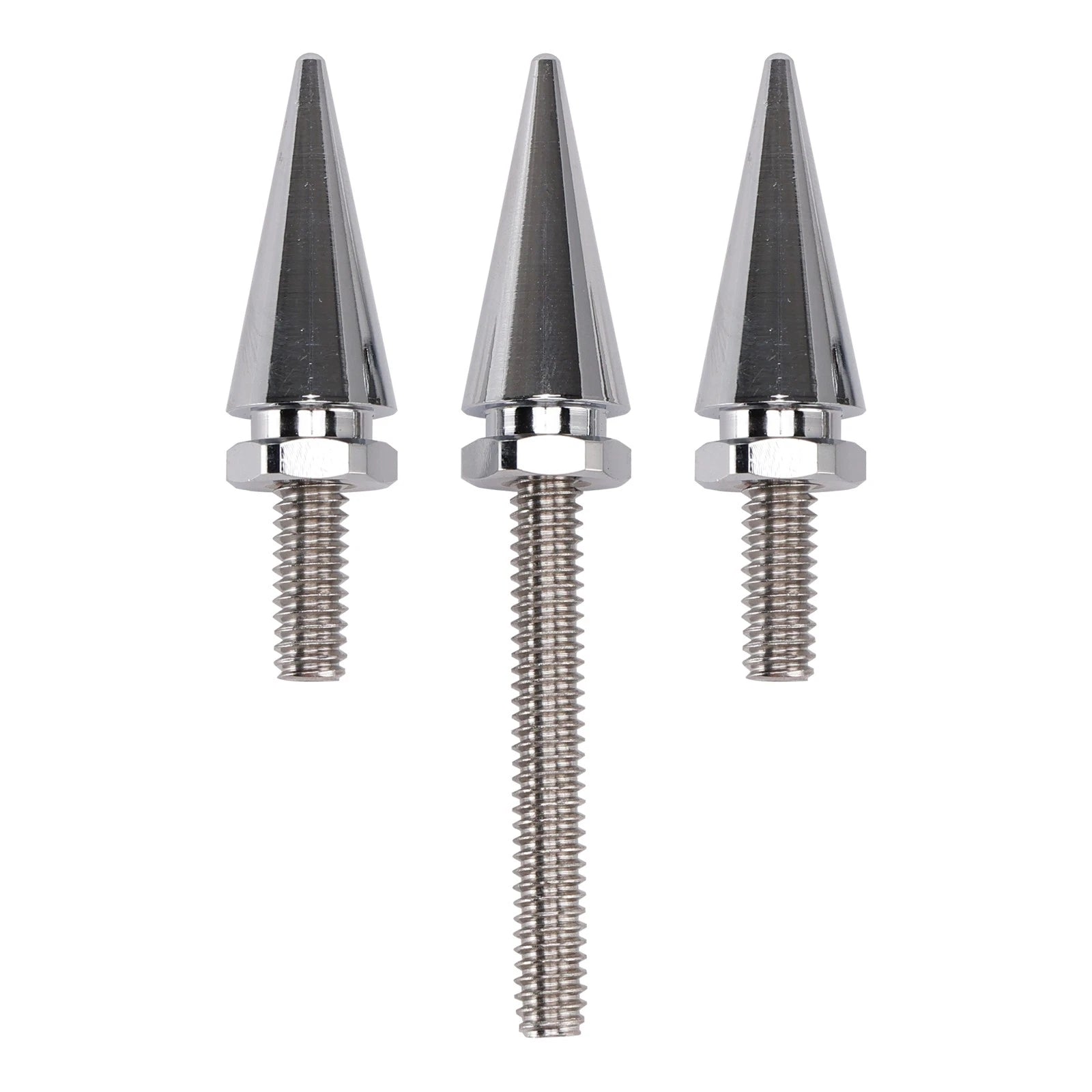 3 Spiked Windshield Bolts Silver for Electra Glide Tri Glide Street Glide (2014–2025)
