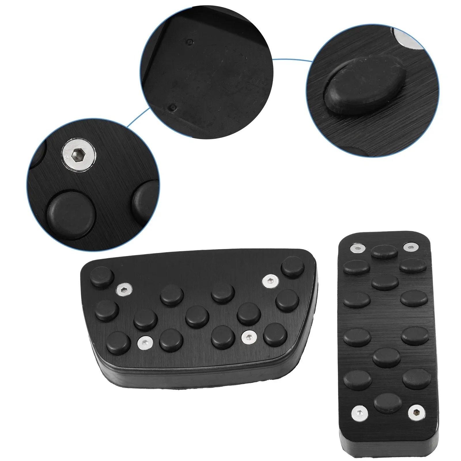2 x Car Brake Gas Accelerator Pedal Covers for Toyota Camry (2012-2017) Black