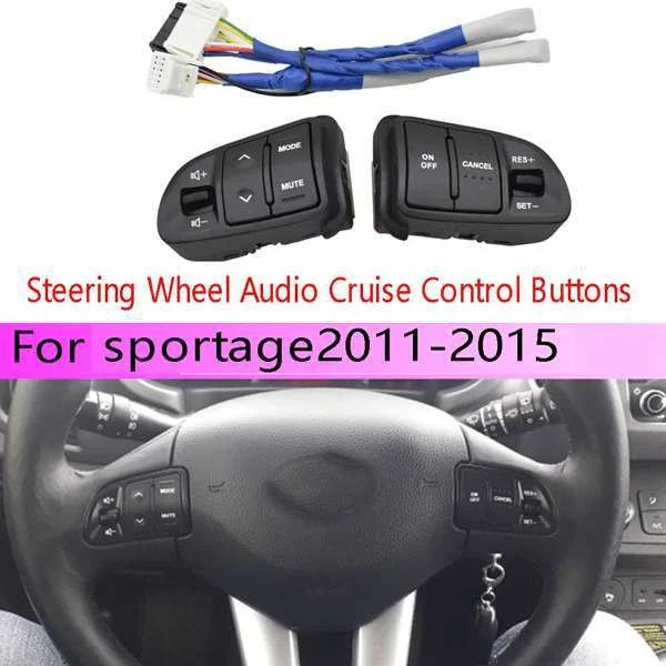 Steering Wheel Remote Control Switch & Wiring for Kia Sportage (2011–2015)