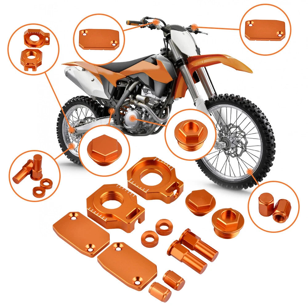 NICECNC Billet Reservoir Covers for KTM 250 350 450 500 EXCF EXC-F (2012–2021)