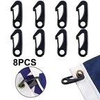 8PCS Flagpole Snap Hook Clips for Flag Poles (Universal)