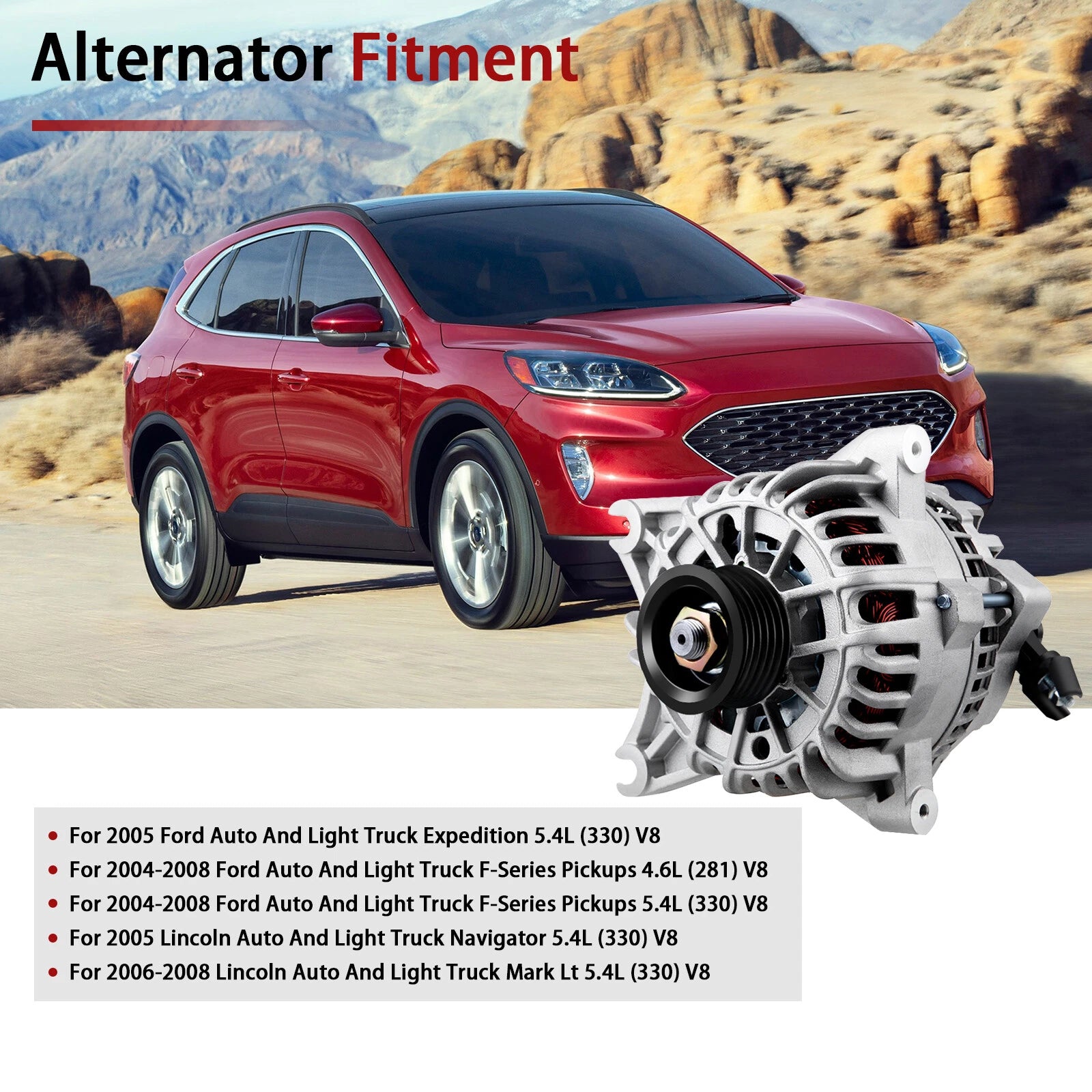 High Output Alternator for Ford Expedition Lincoln Navigator (2003-2006)