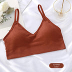 Womens Vest Style Bra High Elasticity Breathable Halter Top Without Underwire