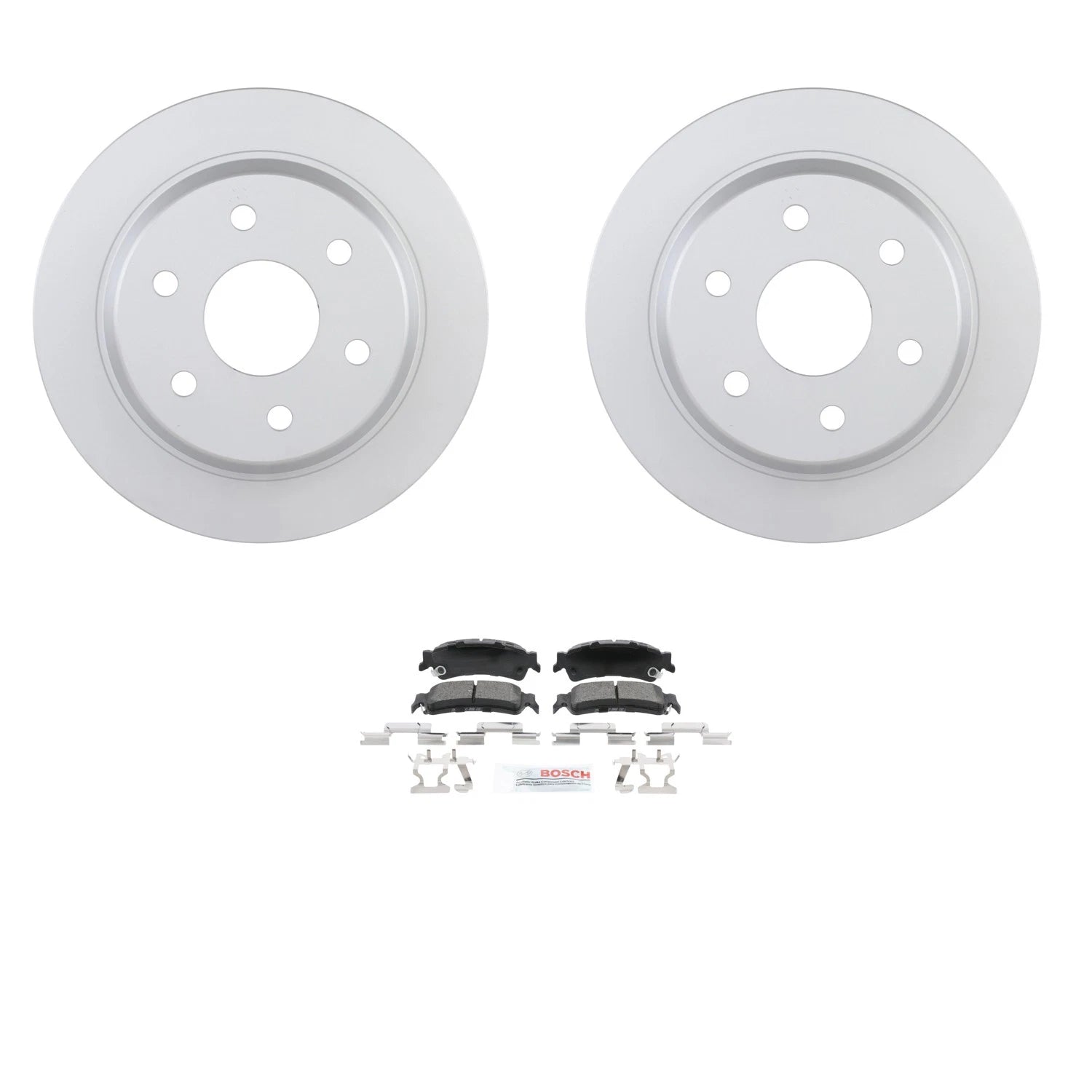 Bosch Rear Disc Brake Rotors & Ceramic Brake Pad Kit for Silverado 1500 HD (2001–2007)
