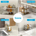2X Stainless Steel Sponge Drainer Basket for Kitchen Sink Countertop
