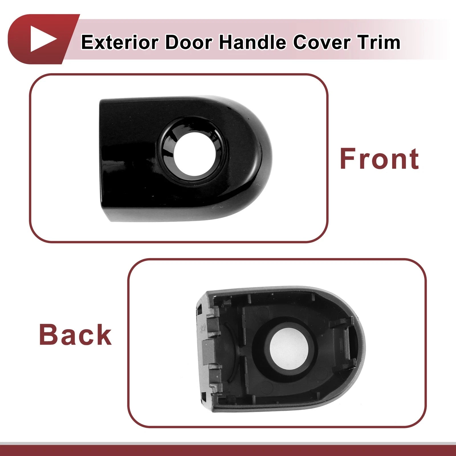 Exterior Door Handle Cover Trim No. 80644EL11A for Nissan Versa (2007–2012) Black