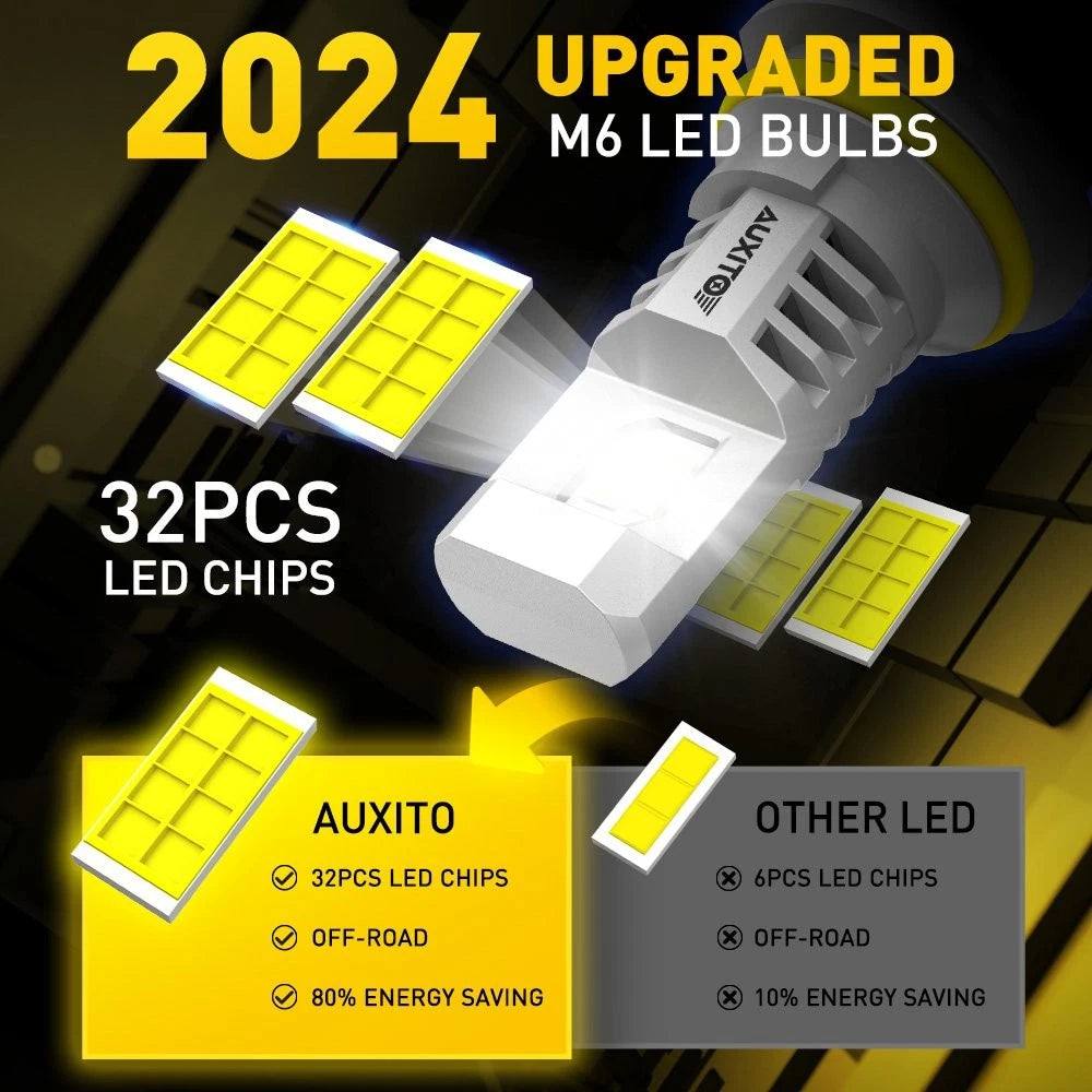 2Pcs 9007 LED Headlight Bulbs