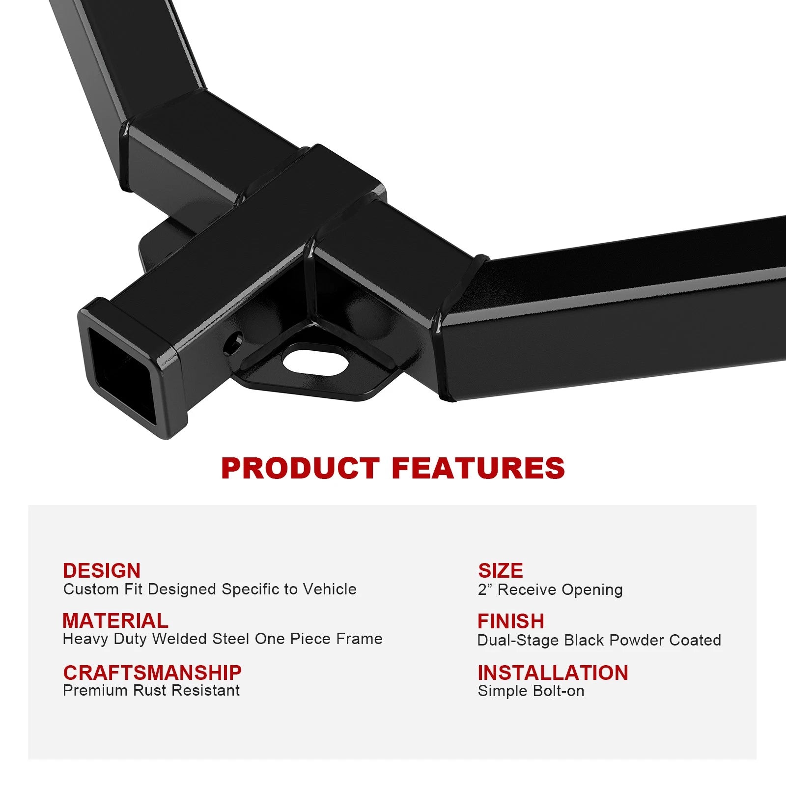2 Inch Trailer Hitch Receiver for Acura MDX (2007-2013)