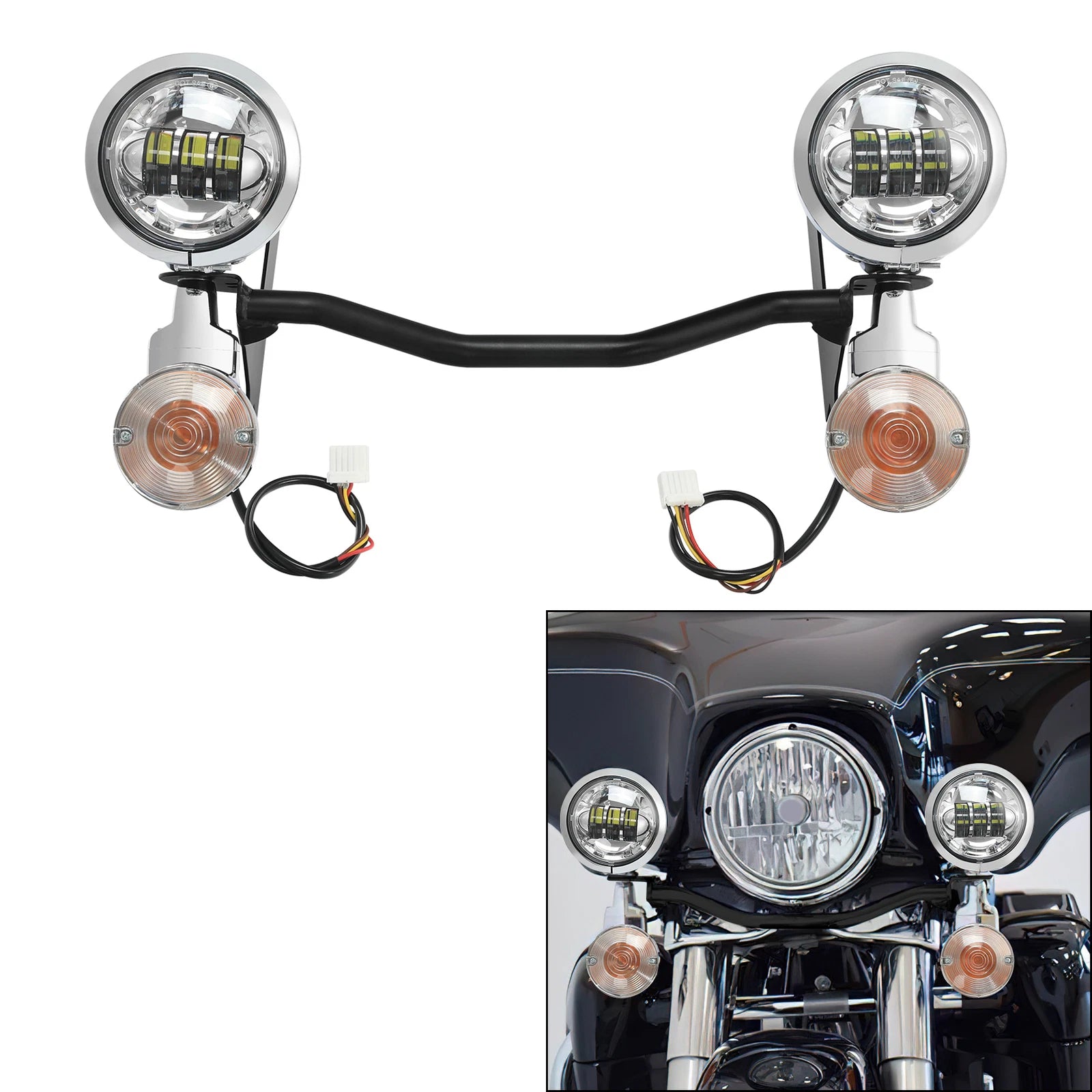 4.5" LED Spot Passing Lights for Harley Touring Road King (1994–2024)