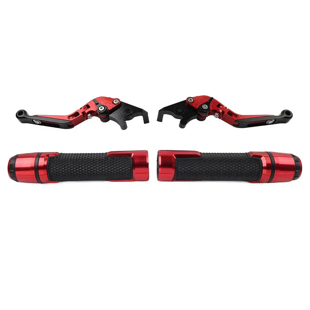 Red Extendable Brake Clutch Levers Grip Set for Speed Twin (2019-2023)