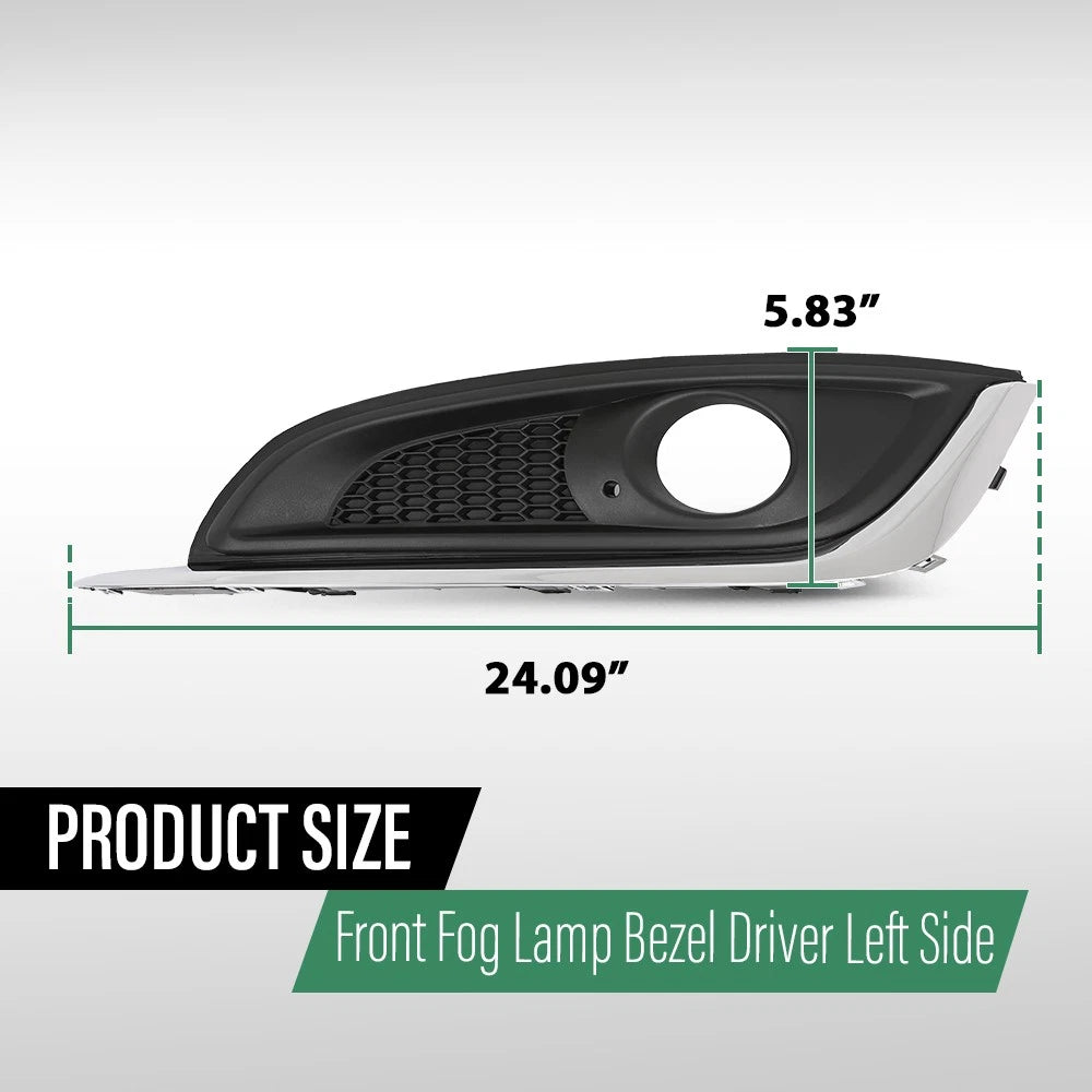 Fog Light Bezel Cover for Buick Regal (2014–2017) with Chrome Trim