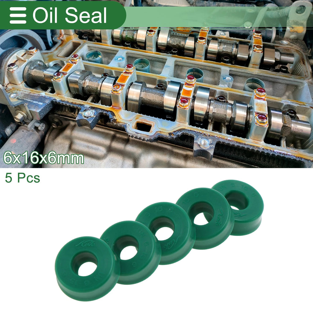Set of 5 Oil Seal Rotary Shaft Seal 6x16x6mm for Various Models 