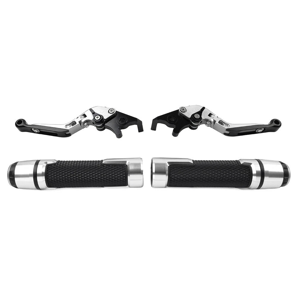 Set of 2 Silver Extendable Brake Clutch Levers for BMW S1000R S1000RR (2014–2023)