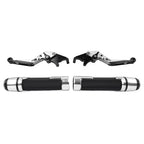 Set of 2 Silver Extendable Brake Clutch Levers for BMW S1000R S1000RR (2014–2023)