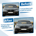 Pair Front Upper Bumper Grille for BMW 1 Series F20 (2015–2018) Matte Black