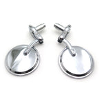 Chrome Foldable 1" 25mm Handle Bar End Side Mirrors for Universal Motorcycle