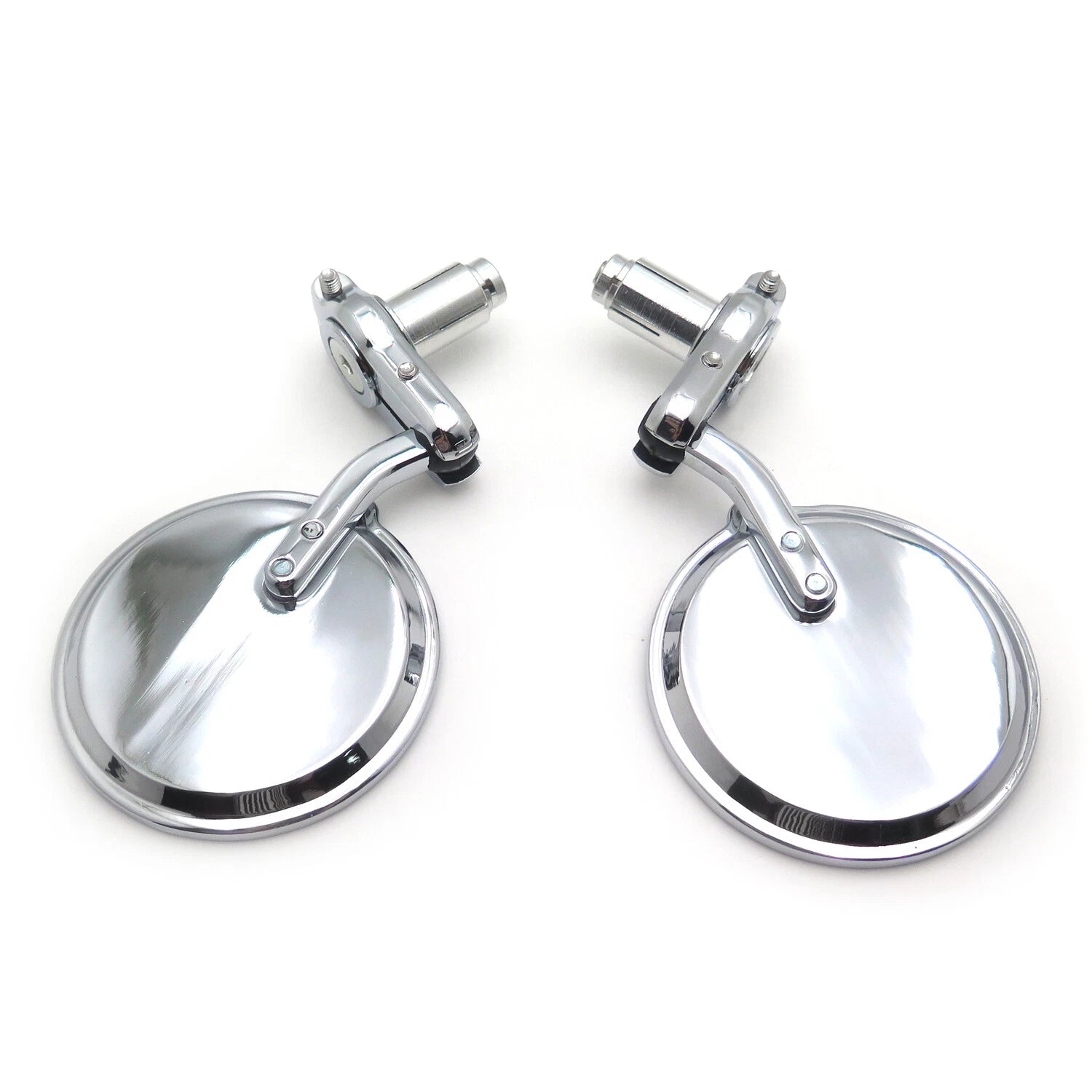 Chrome Foldable 1" 25mm Handle Bar End Side Mirrors for Universal Motorcycle