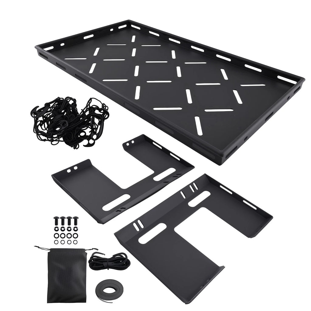 Black Steel Cargo Basket for Jeep Wrangler JK JL (2007–2026) Unlimited 4-Door