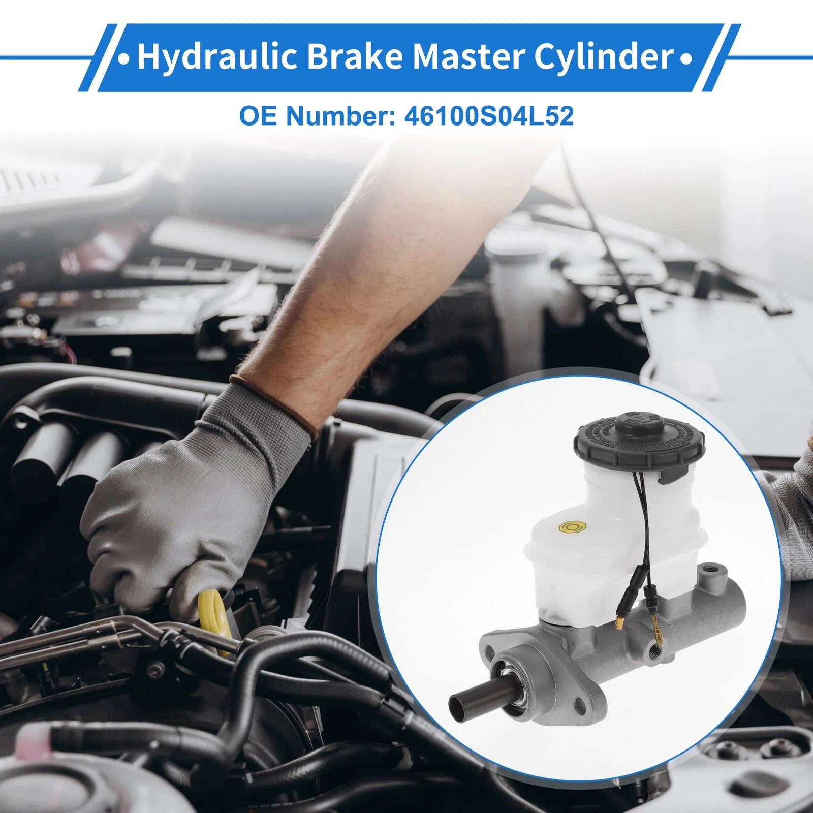 Brake Master Cylinder with Reservoir No. 46100S04L52 for Honda Civic EX (1997–1998)