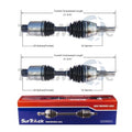 Set of 2 Front CV Axle Shafts for Dodge Dakota Mitsubishi Raider (2005–2009)