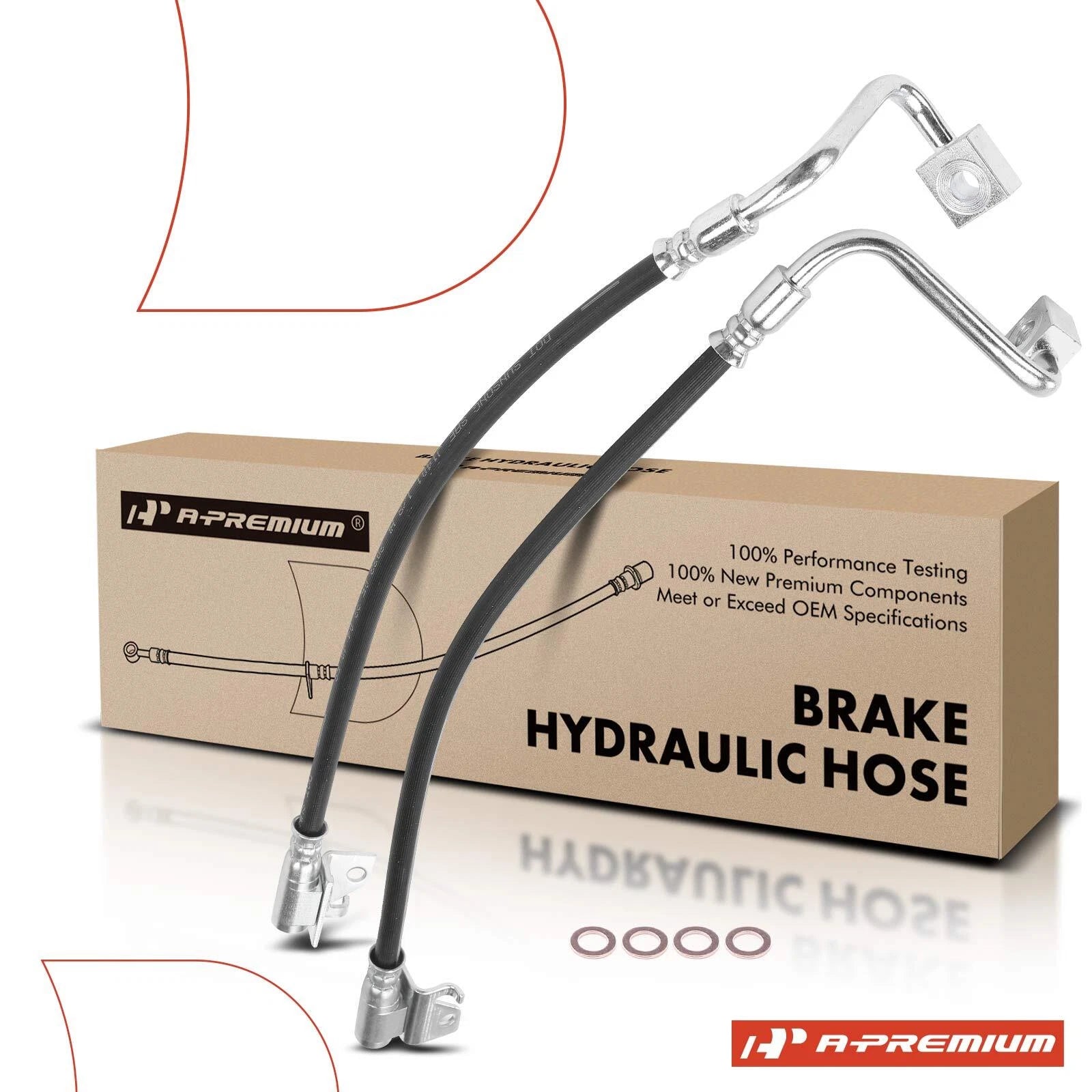 2X Front Brake Hydraulic Hose for Jeep Grand Cherokee (2005–2010)