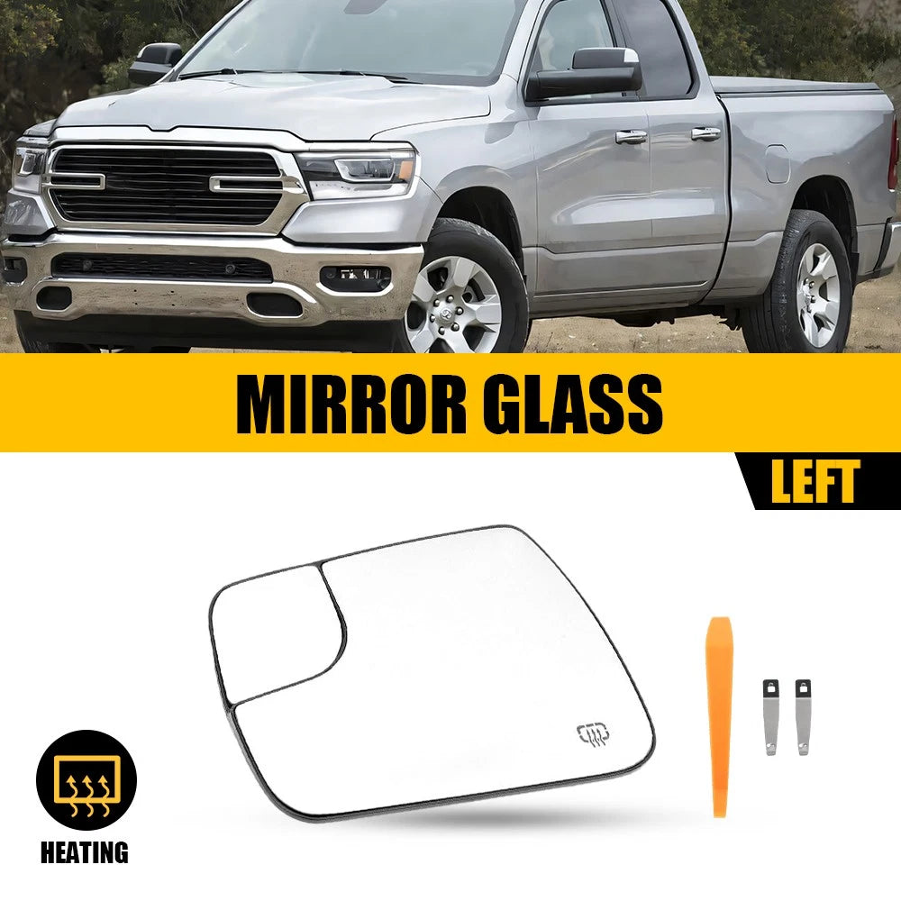 Left Driver Side Heated Mirror Glass for Dodge Ram 1500 (2019–2025)